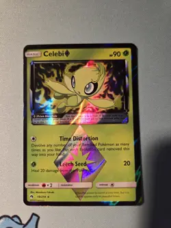 [NM] Celebi 19/214 Rare Holo Prism Pokemon TCG Lost Thunder - Image 1