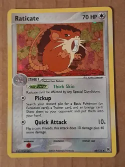 Pokemon Raticate 46/112 Fire Red Leaf Green Reverse Holo NM-MT See Pictures - Image 1