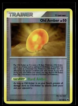 Pokemon TCG Majestic Dawn #84/100 Old Amber Reverse Holo VLP - Image 1