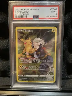 2022 POKEMON SWORD & SHIELD LOST ORIGIN #TG05 FA/PIKACHU PSA 9 - Image 1
