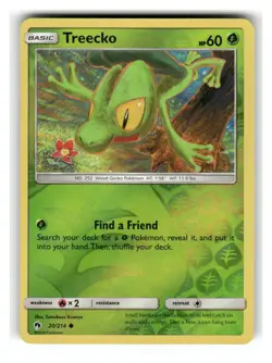 Treecko 20/214 Common Lost Thunder Pokemon Reverse Holo Near Mint - Image 1