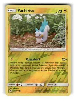 Pachirisu 80/214 Common Lost Thunder Pokemon Reverse Holo Near Mint - Image 1