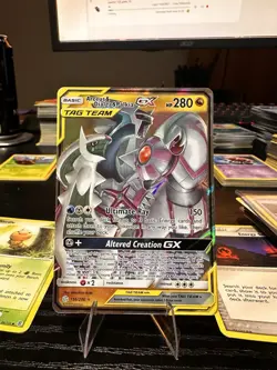 Pokemon Arceus & Dialga & Palkia GX Ultra Rare Holo Sm-Cosmic Eclipse 156/236 mt - Image 1