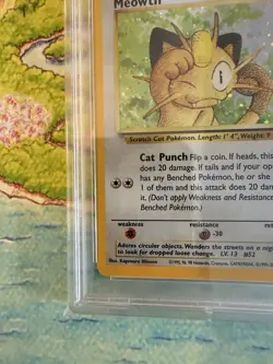 Pokemon Meowth Game Boy Black Star Promo Holo WoTC 2000 PSA 5 English Vintage - Image 5