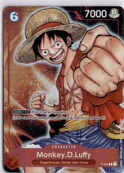 One Piece TCG Monkey D Luffy P-001 Promo Trading Card TCG - Image 1
