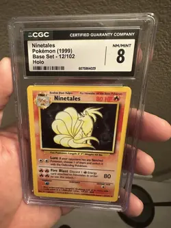 Ninetales 1999 Base Set Holo Pokemon Card 12/102 CGC - Image 1