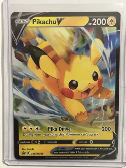 Pokemon Pikachu v SWSH285 TCG Sword and Shield Promo Card Near Mint Condition - Image 1