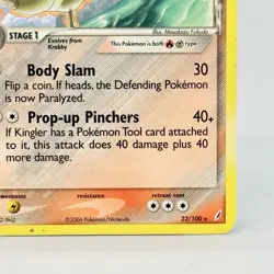 Pokemon Kingler 22 /100 Crystal Guardians Non Holo Vintage Card LP+ - Image 4