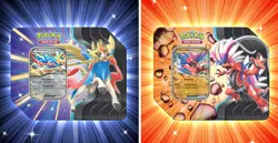 Pokemon TCG Slashing Legends Tin Set of 2 Zacian EX and Koraidon EX New Sealed - Image 1