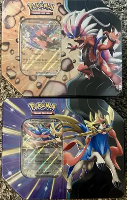 Pokemon TCG Slashing Legends Tin Set of 2 Zacian EX and Koraidon EX New Sealed - Image 2