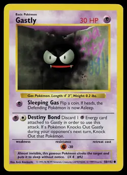 Pokemon Card - Gastly Base Set (Shadowless) 50/102 Common - Image 1