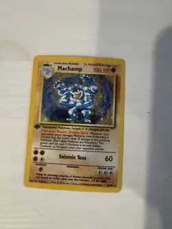 Wizards of the Coast Machamp 8/102 Base Set Holo Rare 1st Edition 100 HP Card - Image 1