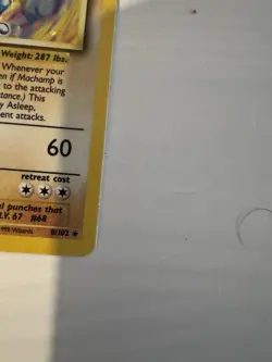 Wizards of the Coast Machamp 8/102 Base Set Holo Rare 1st Edition 100 HP Card - Image 2