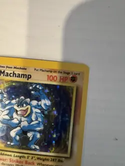 Wizards of the Coast Machamp 8/102 Base Set Holo Rare 1st Edition 100 HP Card - Image 3