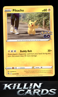 Pikachu (27) 027/078 Pokemon Common Pokemon GO Card NM - Image 1
