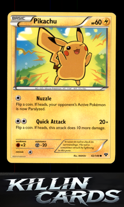 Pikachu 42/146 Pokemon Common XY Base Set Card LP - Image 1