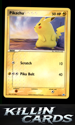 Pikachu 6/10 Pokemon Common EX Trainer Kit 1: Latias & Latios Card LP - Image 1