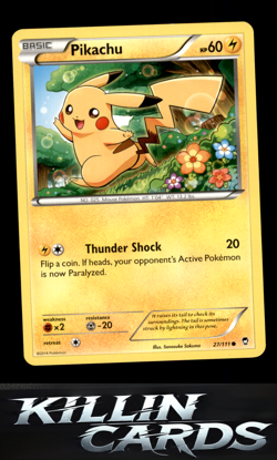 Pikachu 27/111 Pokemon Common XY - Furious Fists Card LP - Image 1
