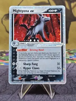 Mightyena ex 101/110 Holon Phantoms Holo Card Pokemon TCG - DMG - Image 1