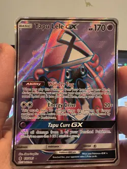 Pokemon TCG Tapu Lele GX Guardians Rising Holo Card Full Art Ultra Rare 137/145 - Image 1