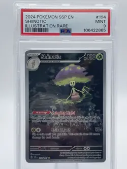 2024 Pokemon SV - Surging Sparks - Shiinotic #194 Illustration Rare - PSA 9 Mint - Image 1