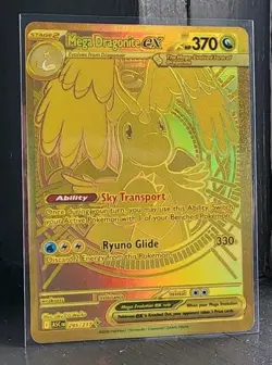 Mega Dragonite Ex 295/217 GOLD HYPER RARE POKEMON ASCENDED HEROES - Image 1