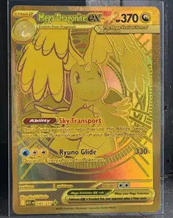 Mega Dragonite Ex 295/217 GOLD HYPER RARE POKEMON ASCENDED HEROES - Image 2