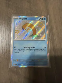 Wiglett 121/091 Paldean Fates Pokemon TCG Shiny Holo Rare Baby Shiny NM - Image 1