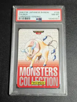 PSA 8 Pokemon Carddass Rapidash Monsters Collection Pocket Monsters - Image 1