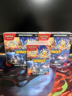 Pokemon TCG Surging Sparks Booster Bundle (Set Of 3) Factory Sealed! - Image 1