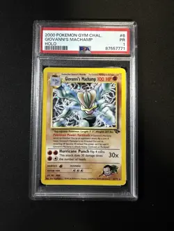 2000 POKEMON GYM CHAL. GIOVANNI'S MACHAMP HOLO - PSA 1 - Image 1