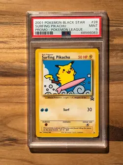Pokemon Black Star Surfing Pikachu Pokemon League Promo PSA 9 PSA # 68566083 - Image 1