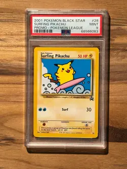 Pokemon Black Star Surfing Pikachu Pokemon League Promo PSA 9 PSA # 68566083 - Image 2
