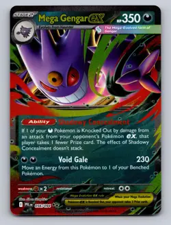 MEGA GENGAR EX 056/094 DOUBLE RARE PHANTASMAL FLAMES POKEMON NM - Image 1