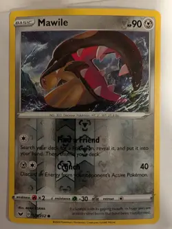 Mawile 129/202 Sword & Shield Base Pokemon Reverse Holo Foil Nice! - Image 1