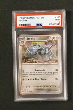 2023 POKEMON PARADOX RIFT #125/182 STEELIX PSA 9 - Image 1