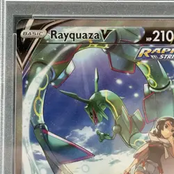 Pokemon Rayquaza V Alternate Full Art 194/203 SWSH07 Evolving Skies PSA 9 - Image 3