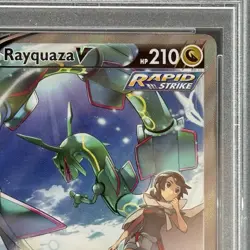 Pokemon Rayquaza V Alternate Full Art 194/203 SWSH07 Evolving Skies PSA 9 - Image 4