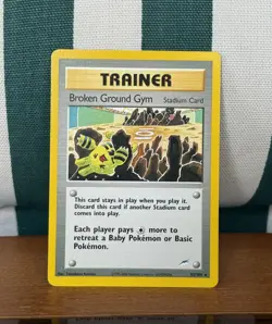 Broken Ground Gym 92/105 Neo Destiny Regular Pokemon TCG NEAR MINT - Image 1