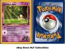2000 Pokemon, Gym Challenge, #94/132 Sabrina's Abra, 1st Edition, Common - Image 1
