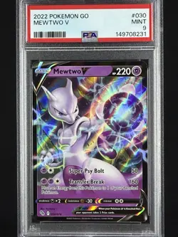 2022 MEWTWO V PSA 9 Pokemon Go #030 030/078 MINT - Image 1