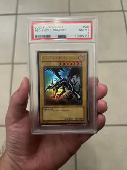 2003 YU-GI-OH! Starter Deck: Joey Red-Eyes B. Dragon #001 NM-MT PSA 8 - Image 1