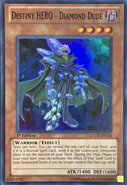 Destiny Hero - Diamond Dude LCGX-EN124 1st Edition Super Rare VLP - Image 1