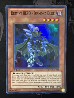 Destiny Hero - Diamond Dude LCGX-EN124 1st Edition Super Rare VLP - Image 2
