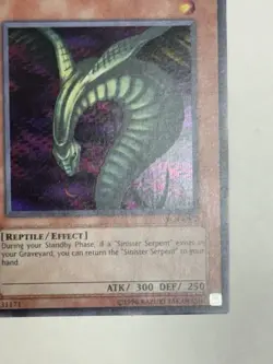 Yugioh Sinister Serpent WC4-E002 Parallel Secret Rare Promo - Image 3