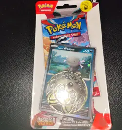 Pokemon TCG Scarlet and Violet Obsidian Flames Booster Pack Wooper New Sealed - Image 1