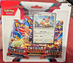 Obsidian Flames Eevee Promo Pokemon Scarlet & Violet Booster 3-Pack - NEW Sealed 820650853784 - Image 1