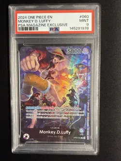 2024 ONE PIECE PROMOS PSA MAGAZINE EXCLUSIVE #060 MONKEY D. LUFFY PSA 9 - Image 1