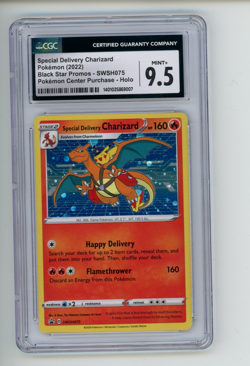 2022 Pokemon Center Special Delivery Charizard SWSH075 Black Star Promo CGC 9.5 - Image 1