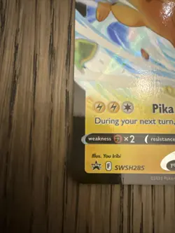 2023 Pikachu V Pokemon Black Star Promo Full Art Card #SWSH285 285 - Image 3